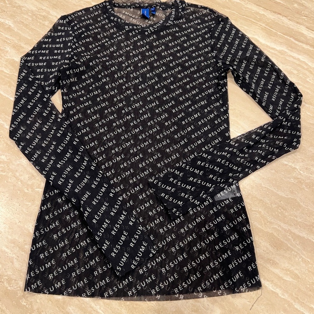 Intermix Resume Black Mesh  M